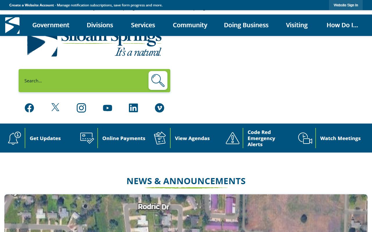 Siloam Springs city website for Siloam Springs Criminal History