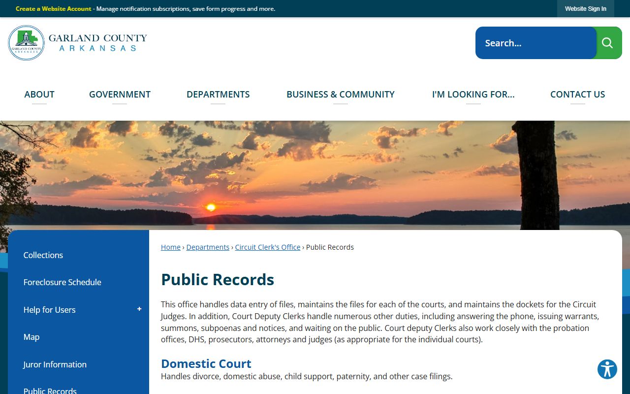 Garland County Public Records for Criminal History search
