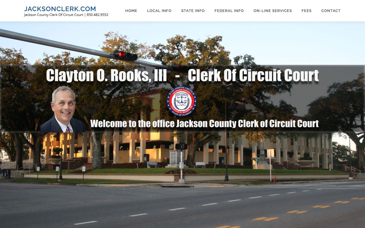 Jackson County Circuit Clerk homepage for criminal history records