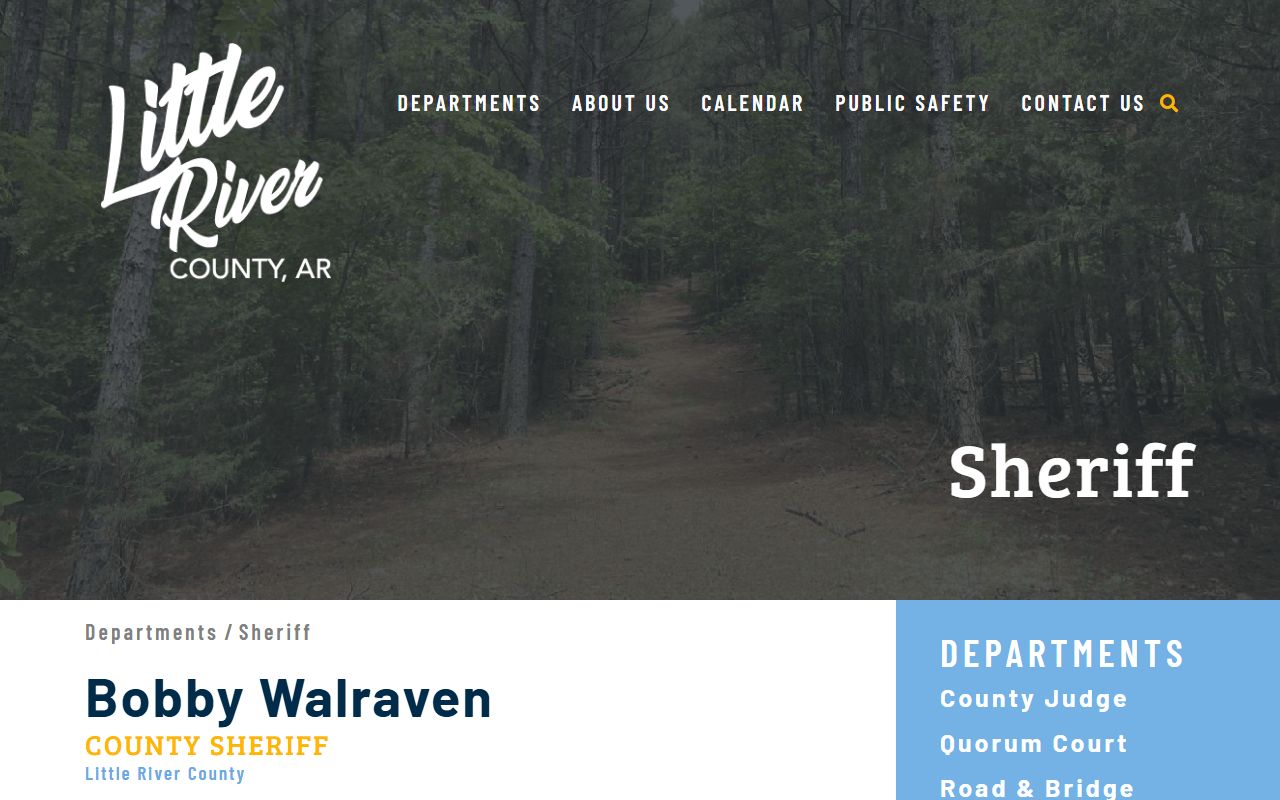 Little River County Sheriff site for criminal history records