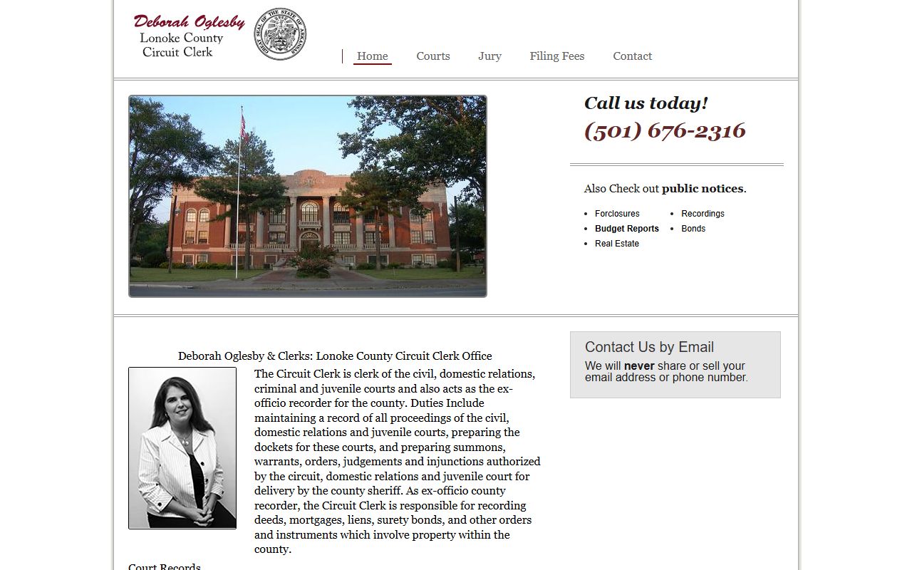 Lonoke County Circuit Clerk for Cabot Criminal History