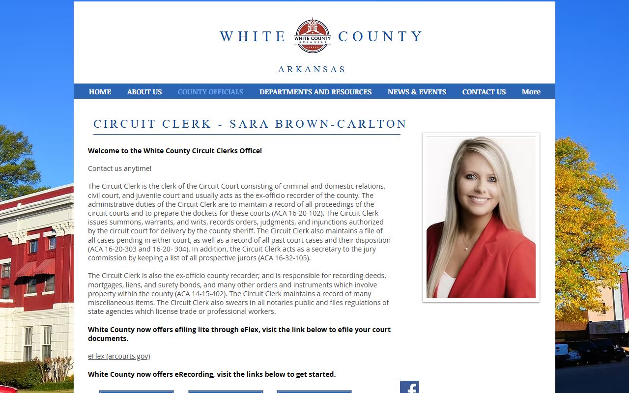 White County Circuit Clerk site for Criminal History records